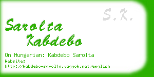 sarolta kabdebo business card